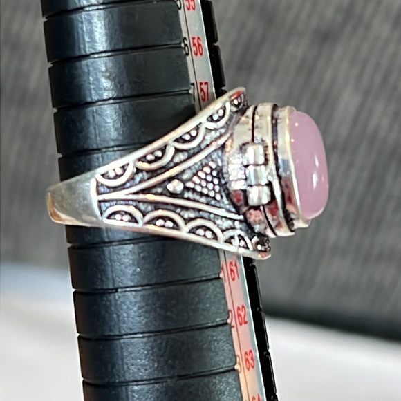 #253 Rose Chalcedony Poison ☠️ Ring 💍 Handcrafted Size 8.75 NWOT - Picture 11 of 14